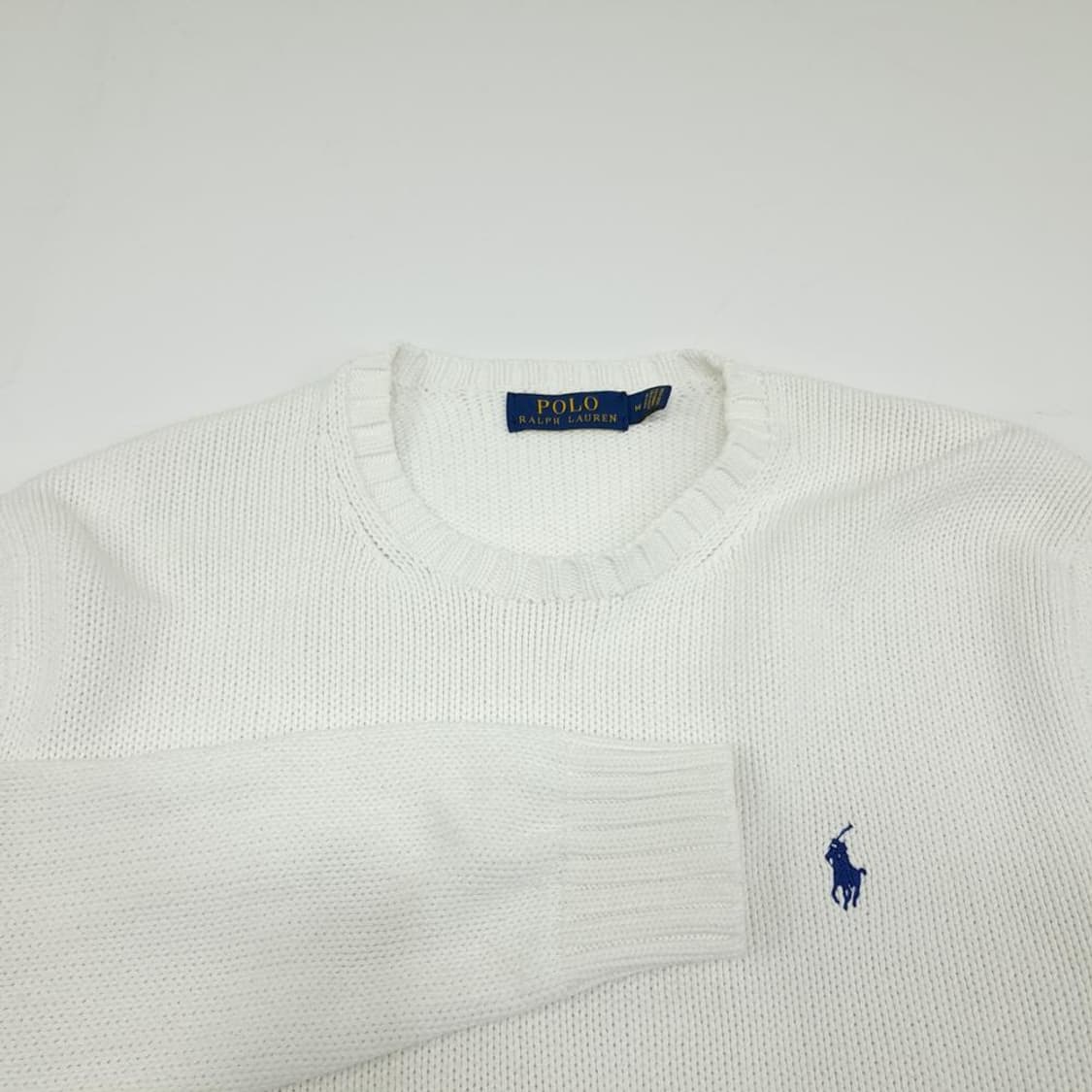 S-M 폴로 화이트 긴팔 니트 knit (CT947) 상품이미지4