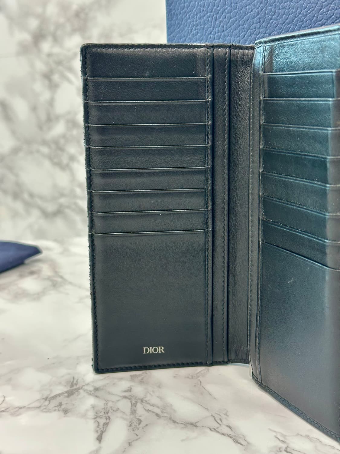 [풀구성]디올 오블리크 버티컬 장지갑 블랙 상품이미지5