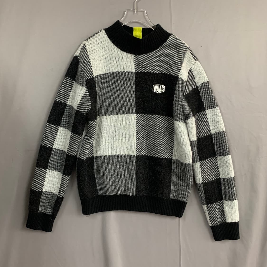 1 WAAC 왁 골프 체크 방풍 니트 스웨터 상품이미지1
