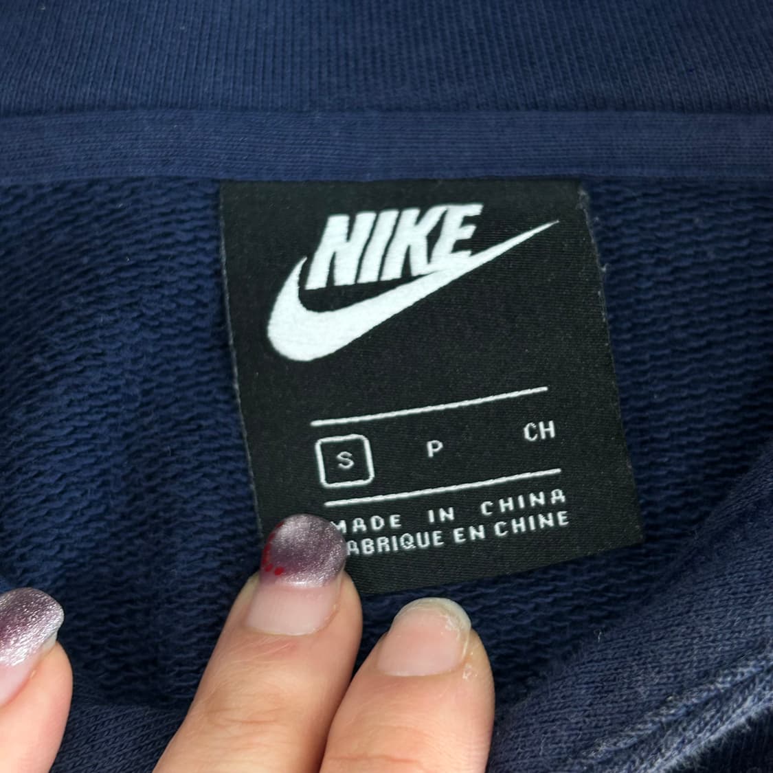 Nike 나이키 스몰로고 네이비 후드티 상품이미지5