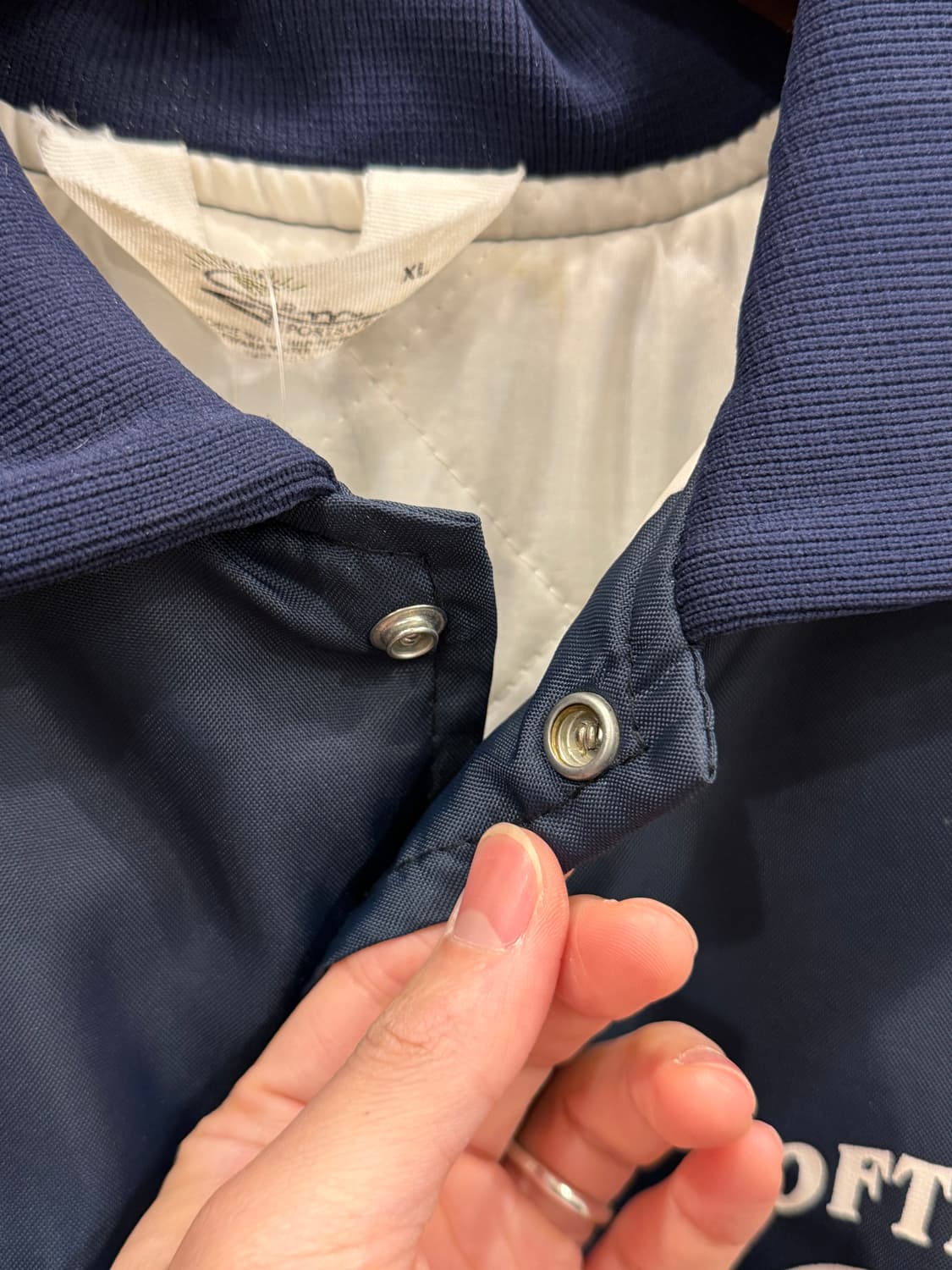 90s Gem Sportswear 베이스볼 새틴 자켓 (made USA) 상품이미지4