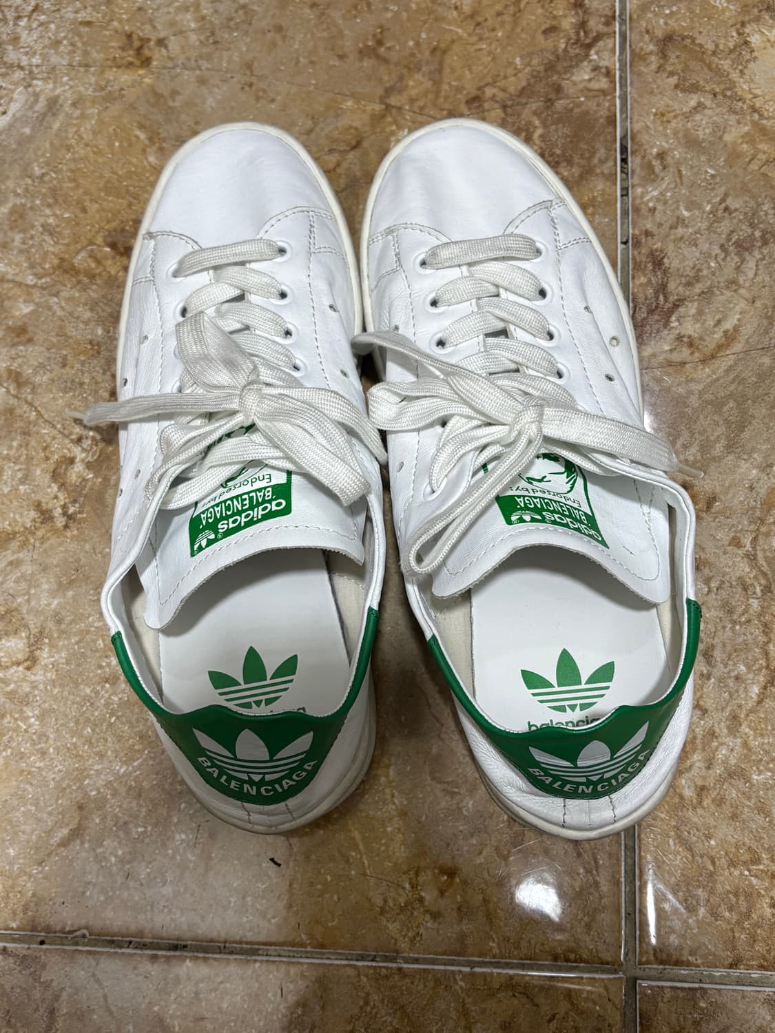 발렌시아가 X아디다스 스탠스미스 화이트그린 (38/240) 상품이미지2