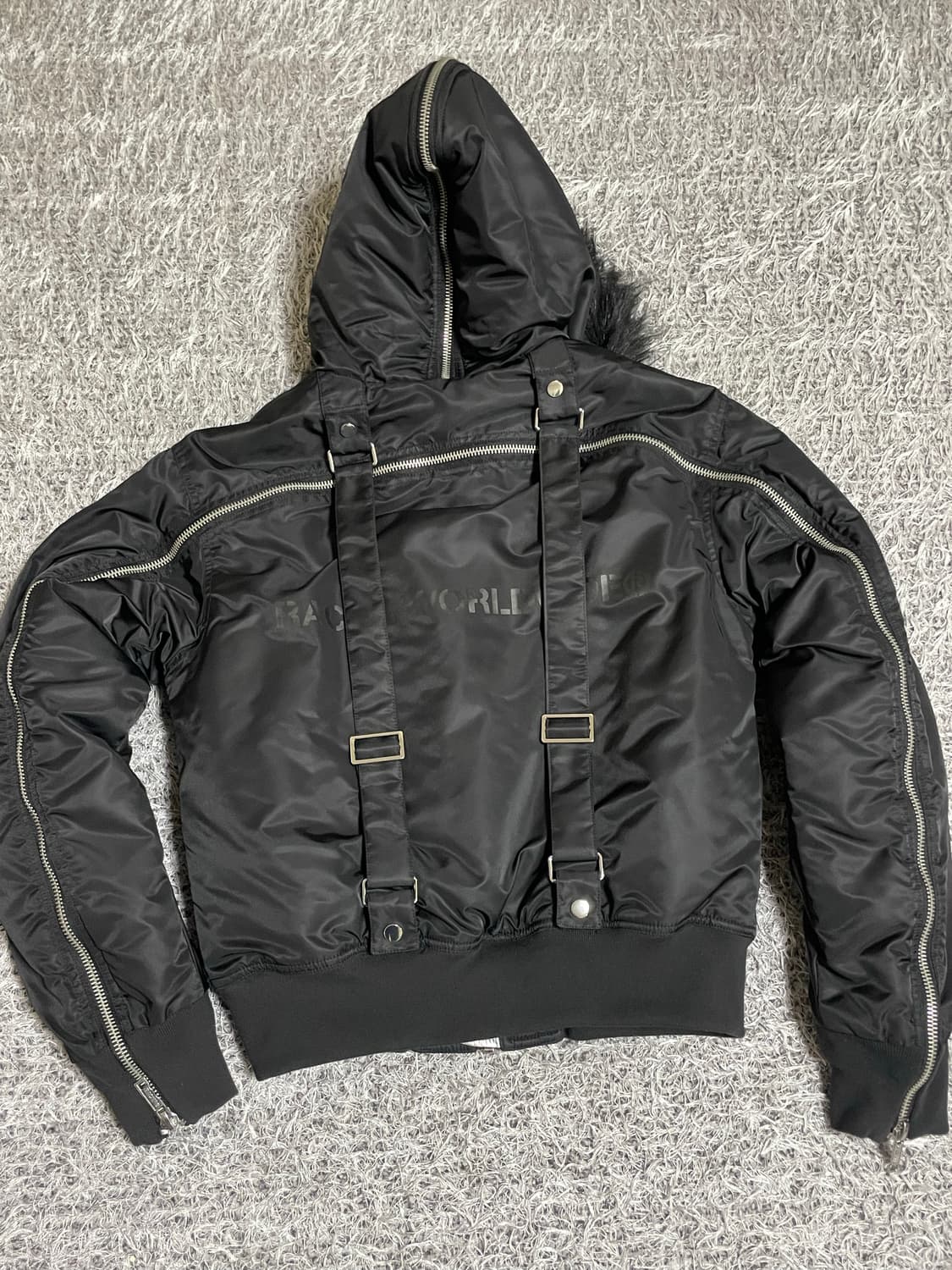 racer worldwide 퍼 봄버 블랙 상품이미지2