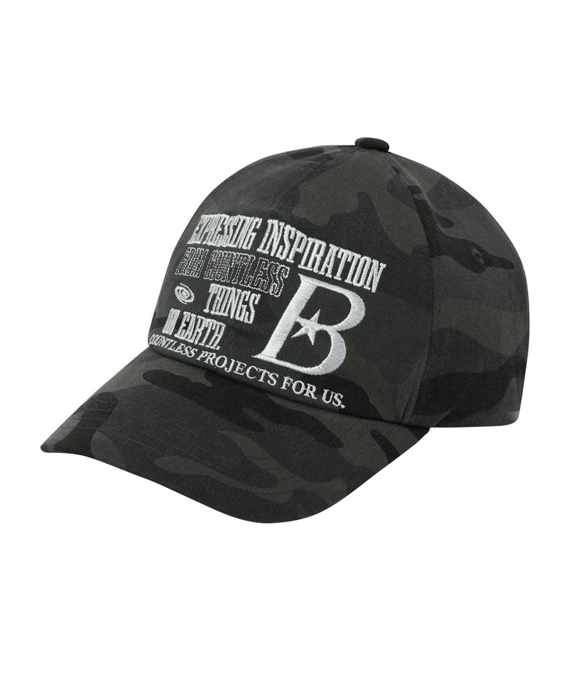 바우프 BAUF B LOGO 볼캡 모자 블랙 카모 상품이미지1