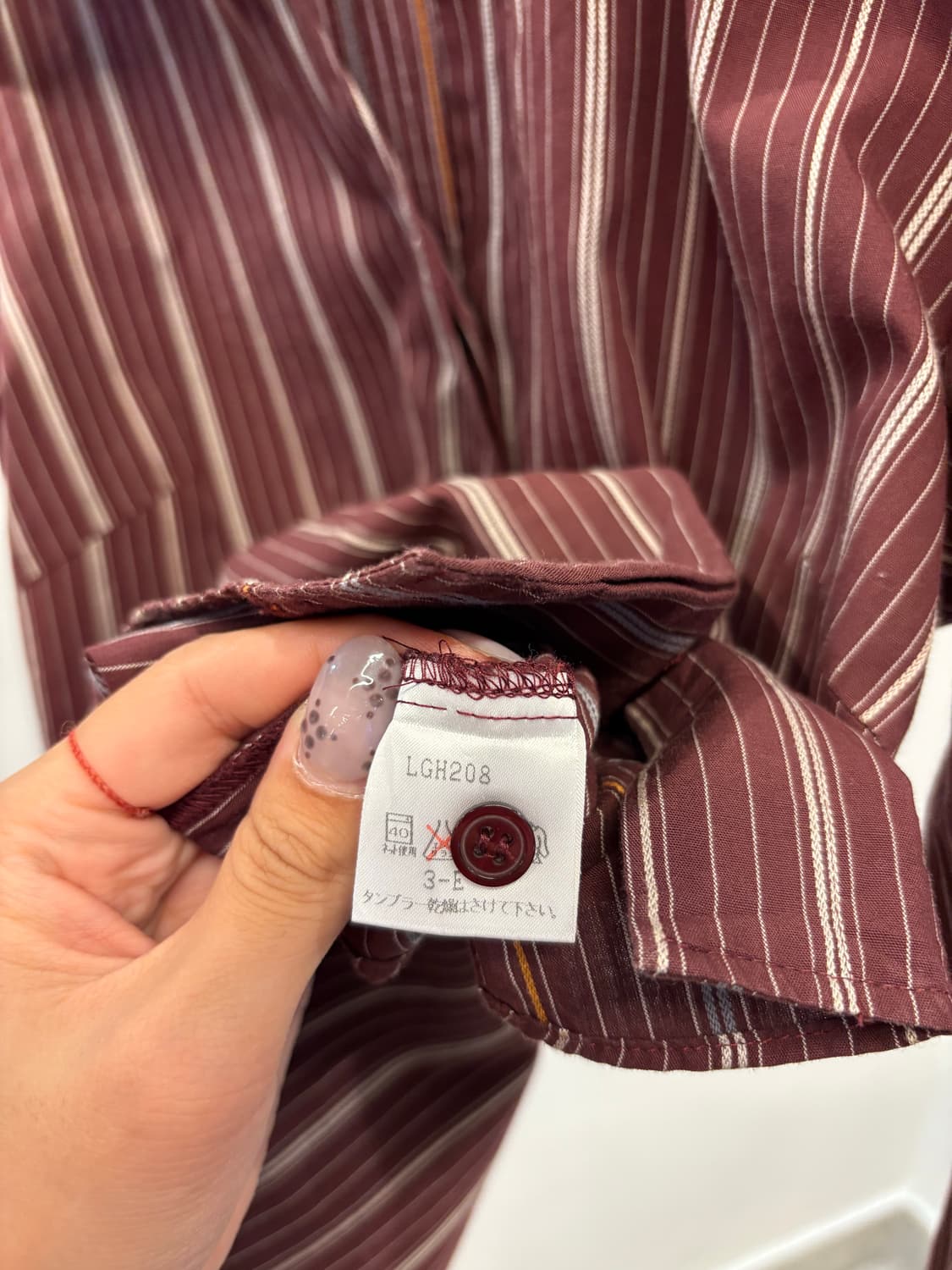 Grace Field wine stripe shirt 상품이미지8