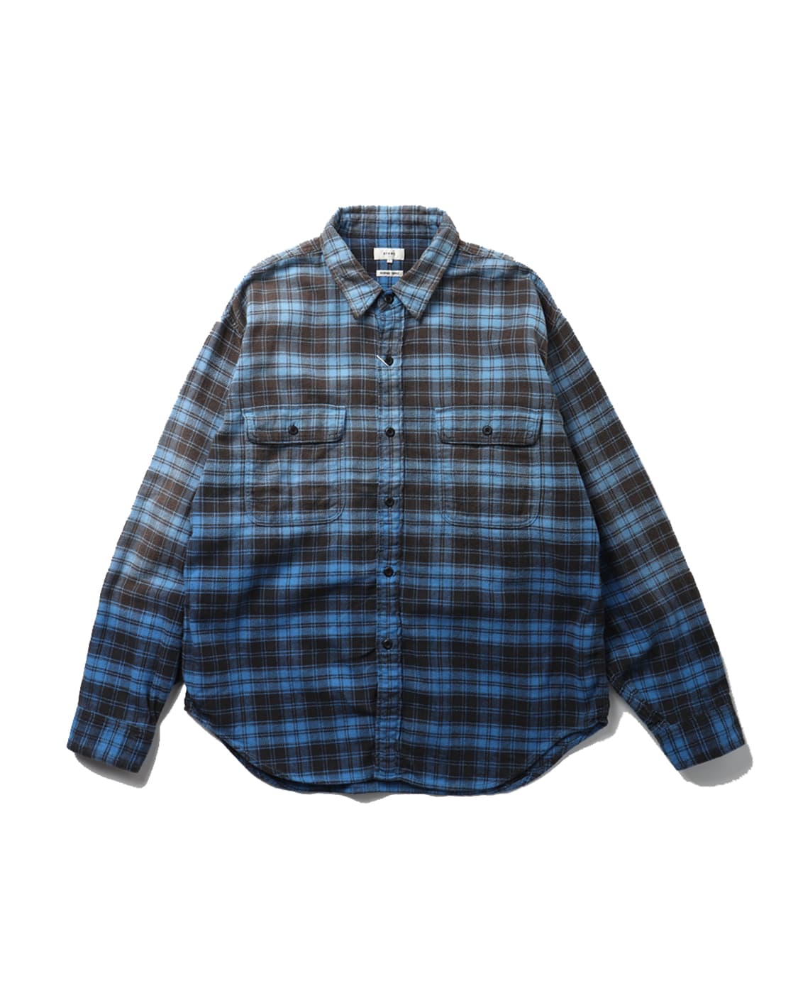 BEAMS Wide Fit Fade Check Shirt 상품이미지1