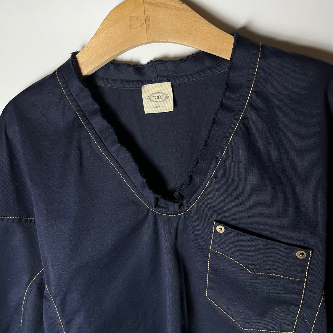 [Tod's] 토즈 스티치 코튼 블라우스 상품이미지2