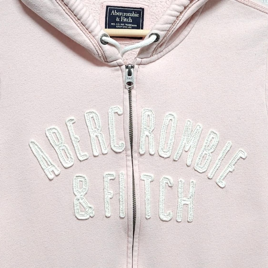 Abercrombie 아베크롬비 로고 후드집업 자켓 핑크 상품이미지2