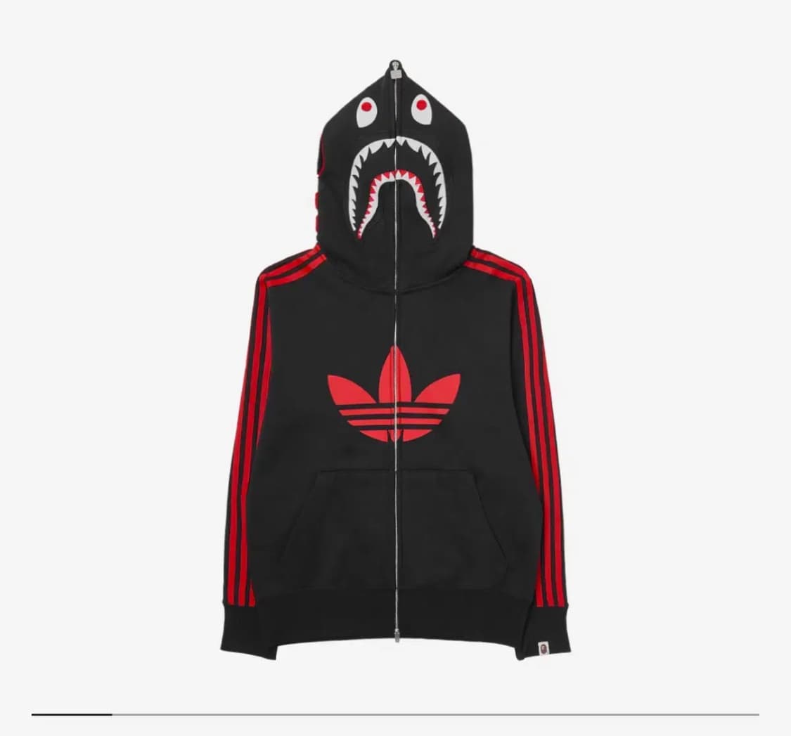 베이프 아디다스 콜라보 후드집업 얼티밋 샤크 후드 블랙 KR L 상품이미지1