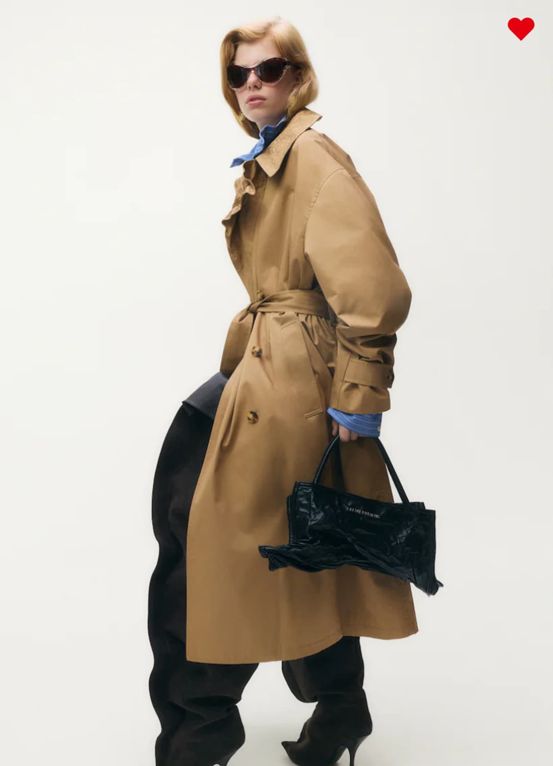 글렌 마틴스(Glenn Martens) 클래식 트렌치코트 H&M 콜라보 상품이미지3