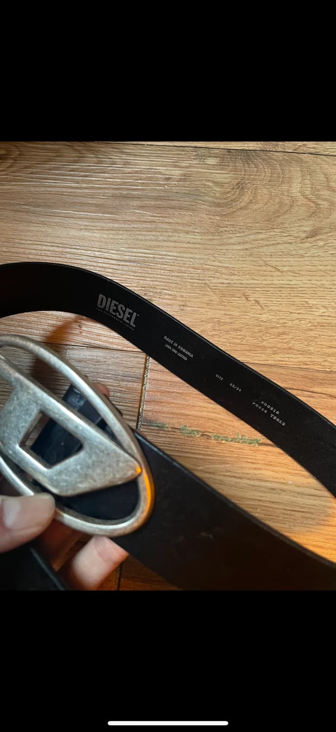 디젤(DIESEL) 로고 버클 가죽 벨트 상품이미지3