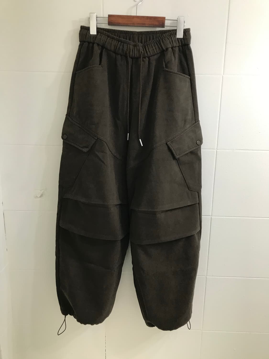 (세트 할인 가능) series 브라운 스웨이드 패치 코튼 패딩 상품이미지7