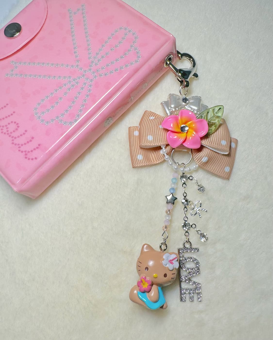 [handmade] 태닝키티 큐빅 히비스커스 키링 ˚₊‧꒰ა (=ˆ ･ 상품이미지3