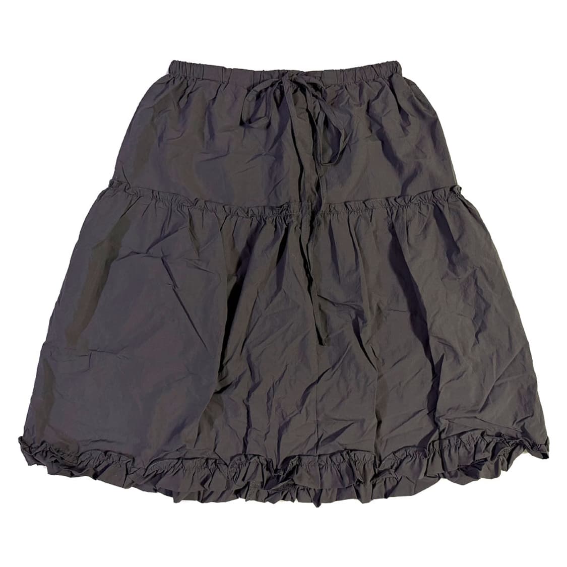 새상품 여자 봄 바스락 프릴 미디스커트 (차콜) 상품이미지1