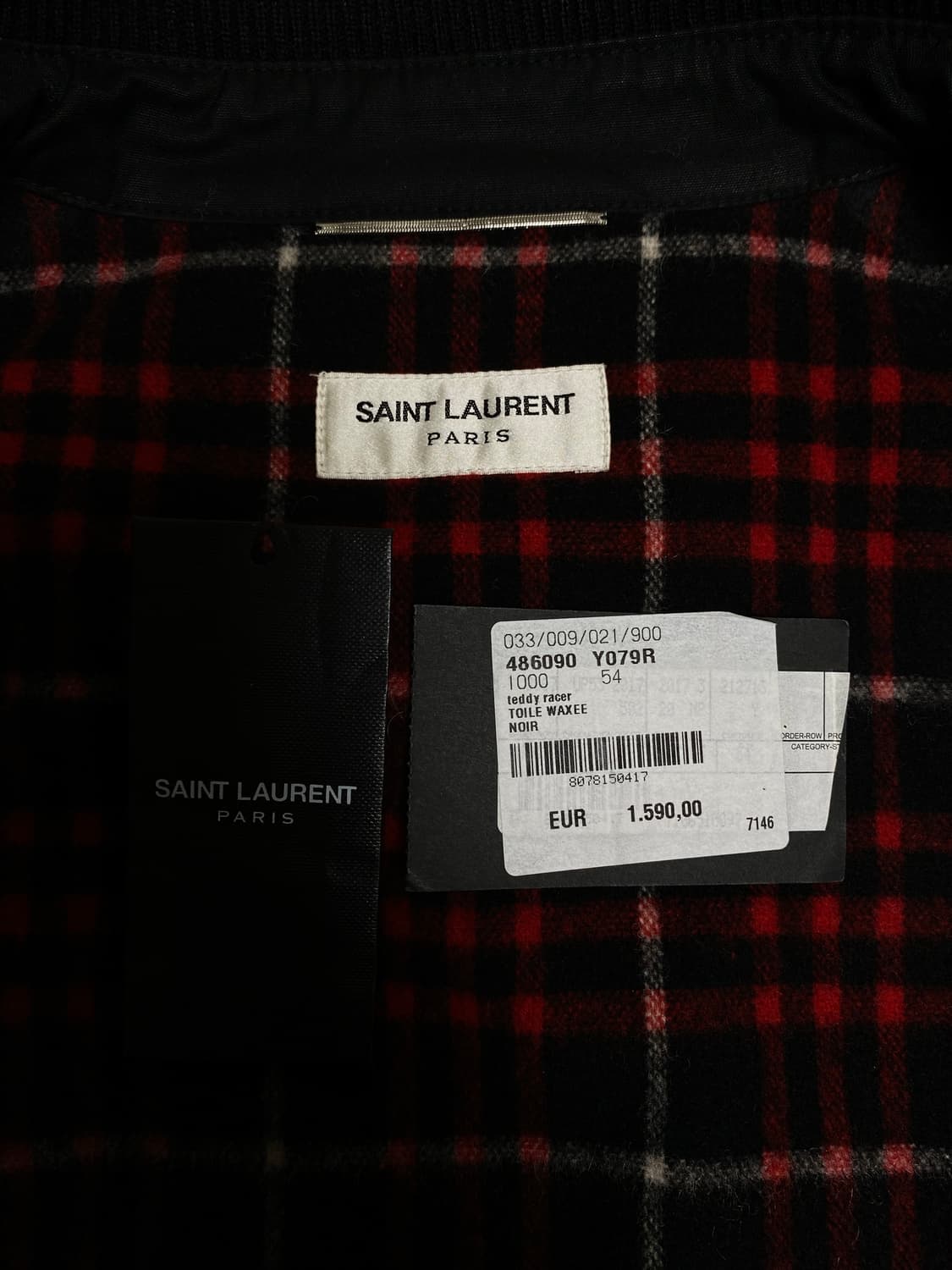 SAINT LAURENT WAX TEDDY RACER BOMBER 상품이미지7