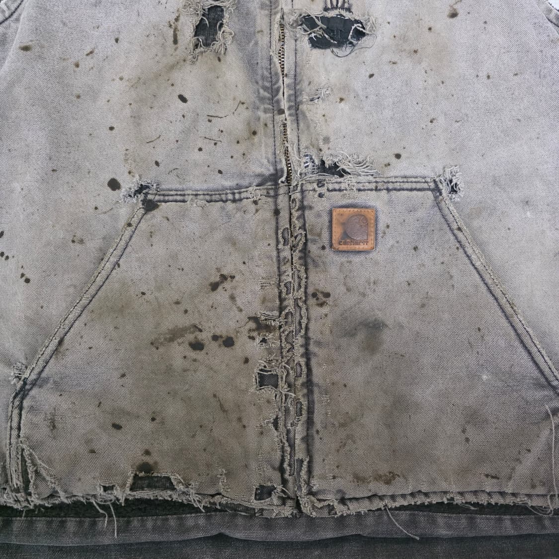 [XL] 빈티지 칼하트 베스트 V33-001 트래쉬드 하드 페이드 상품이미지2