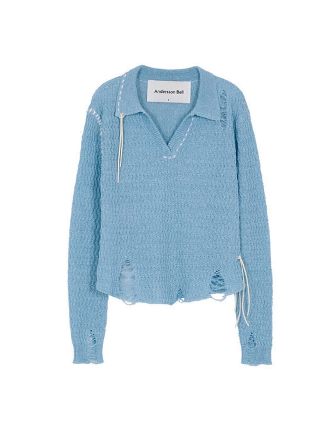 [새상품] 앤더슨벨 에리카 니트 블루 상품이미지1