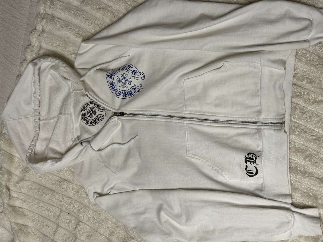 (희귀)크롬하츠 홀스슈 화이트 후드집업 상품이미지3