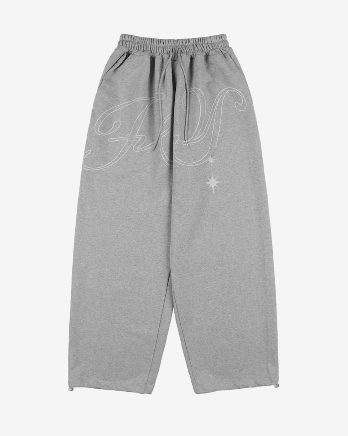 팬시클럽 엔젤 빈티지 스웻 팬츠 멜란지 그레이 조거팬츠 상품이미지4