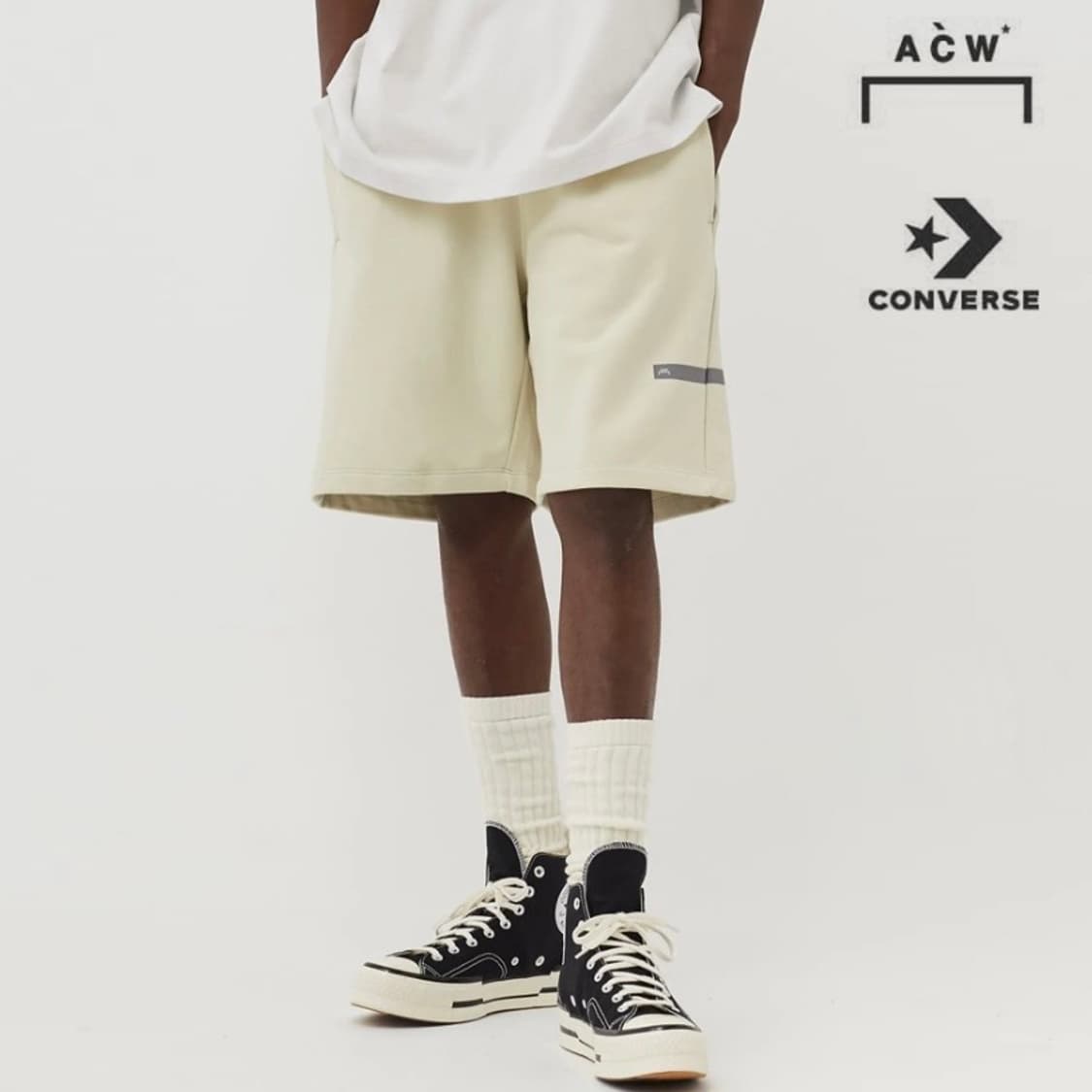 [정품] 어콜드월 x 컨버스 리플렉티브 프린팅 스웨트쇼츠XL(새제품) 상품이미지1