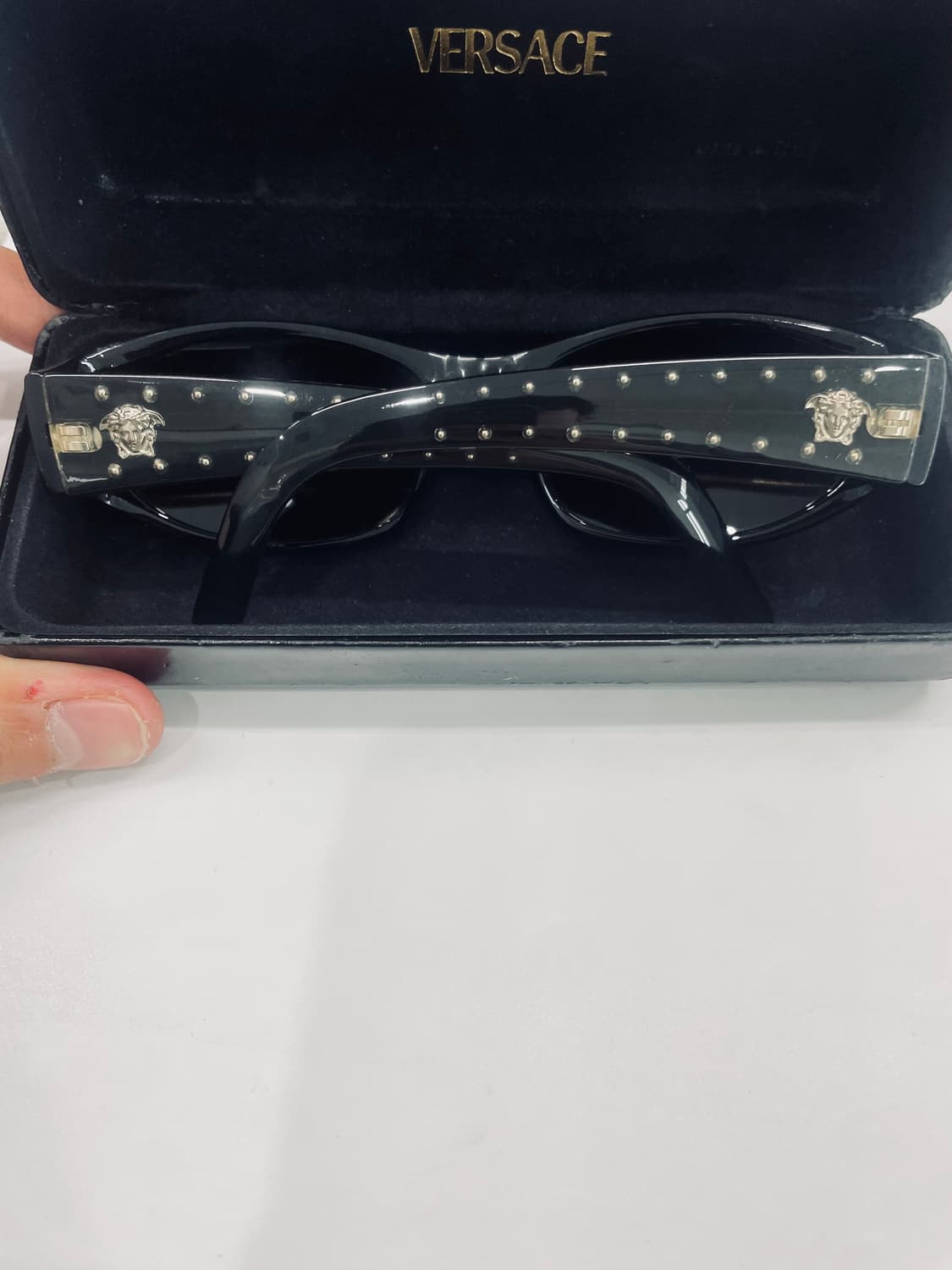 베르사체 스터드 로고 캣츠아이 선글라스 상품이미지2