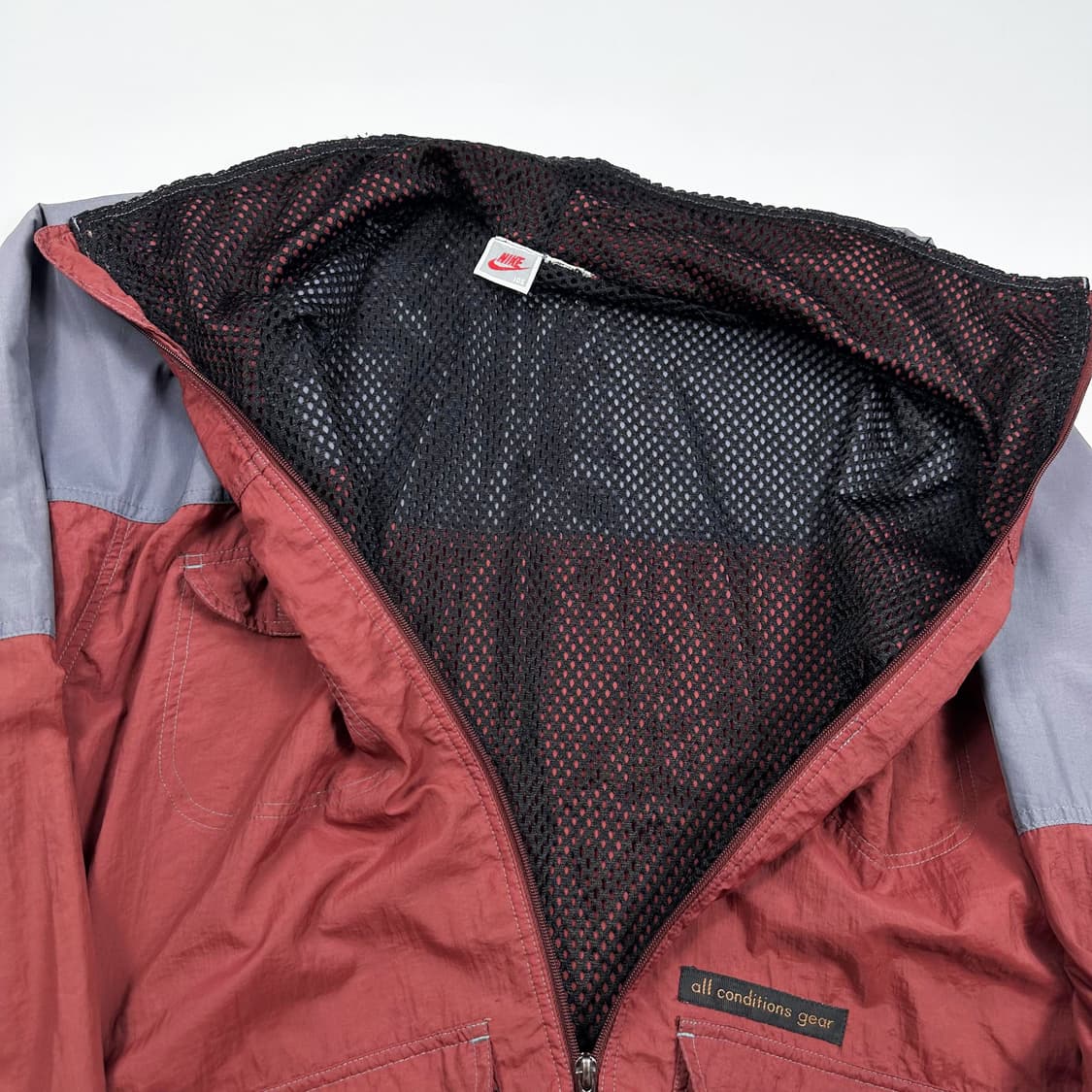 90s 나이키 acg 올드스쿨 오버핏 메쉬 우븐 자켓 XL 상품이미지4