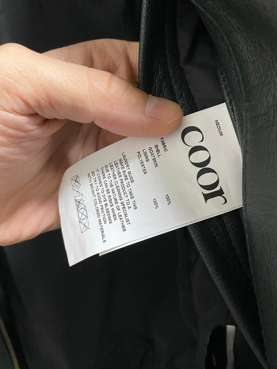 쿠어  고트 스킨 파일럿 레더 점퍼 M 상품이미지6