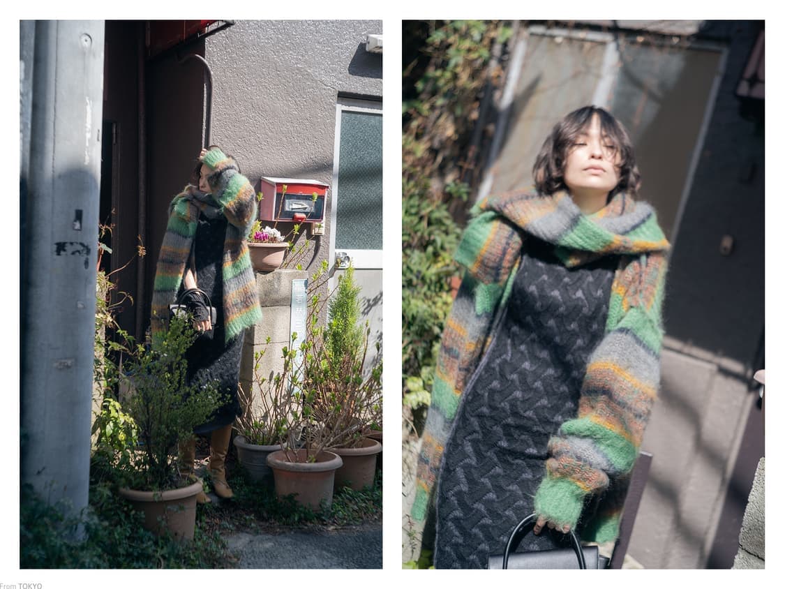 퍼버즈 스트라이프 모헤어 가디건 상품이미지4