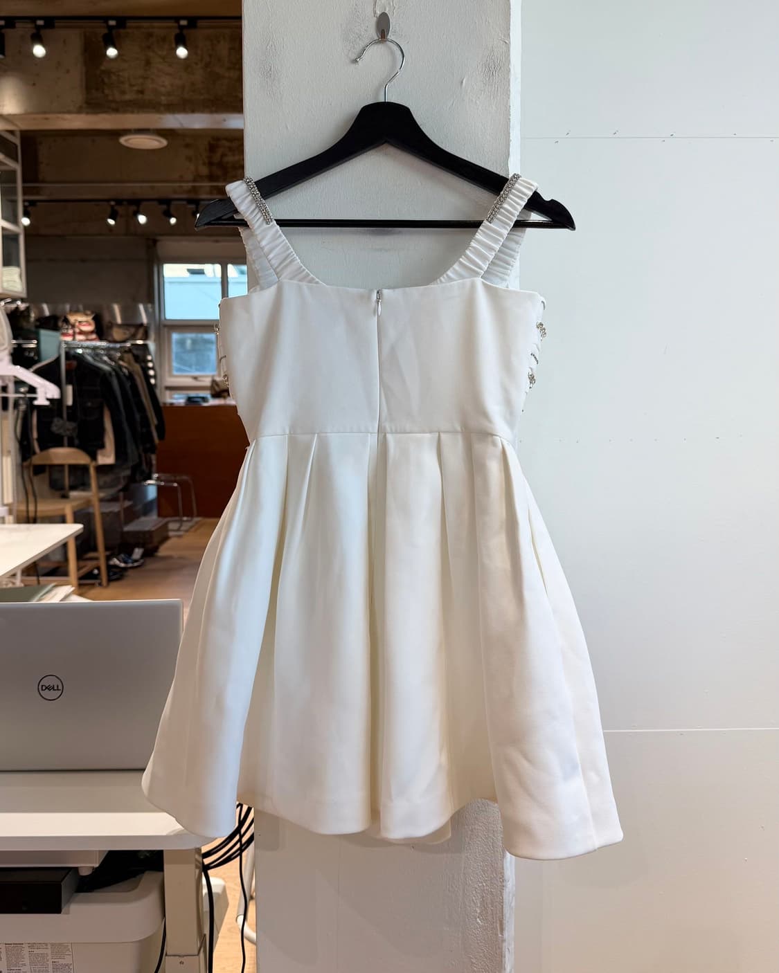 셀프 포트레이트 화이트 크리스탈 임벨리시드 크레이프 미니원피스  상품이미지5