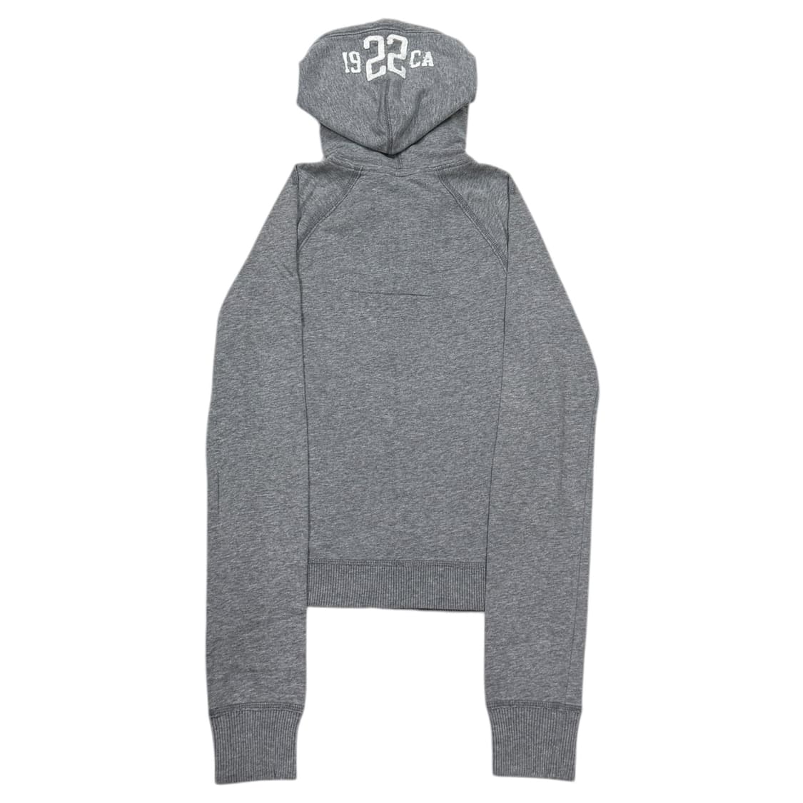 홀리스터 빈티지 스펠로고 딱붙핏 Y2K 그레이 후드집업 자켓 M 상품이미지3