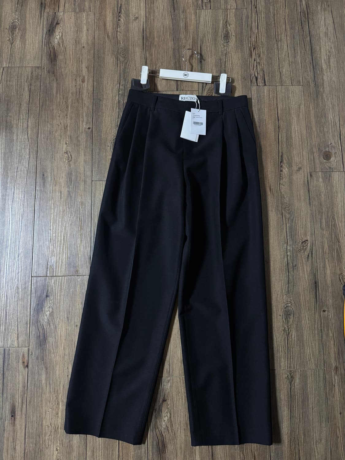 렉토 26ss 더블 플리츠 수트 팬츠 블랙 M 상품이미지3