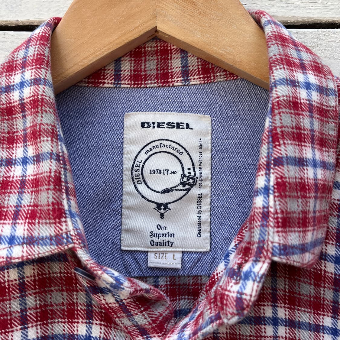 Diesel 디젤 체크 셔츠 상품이미지6