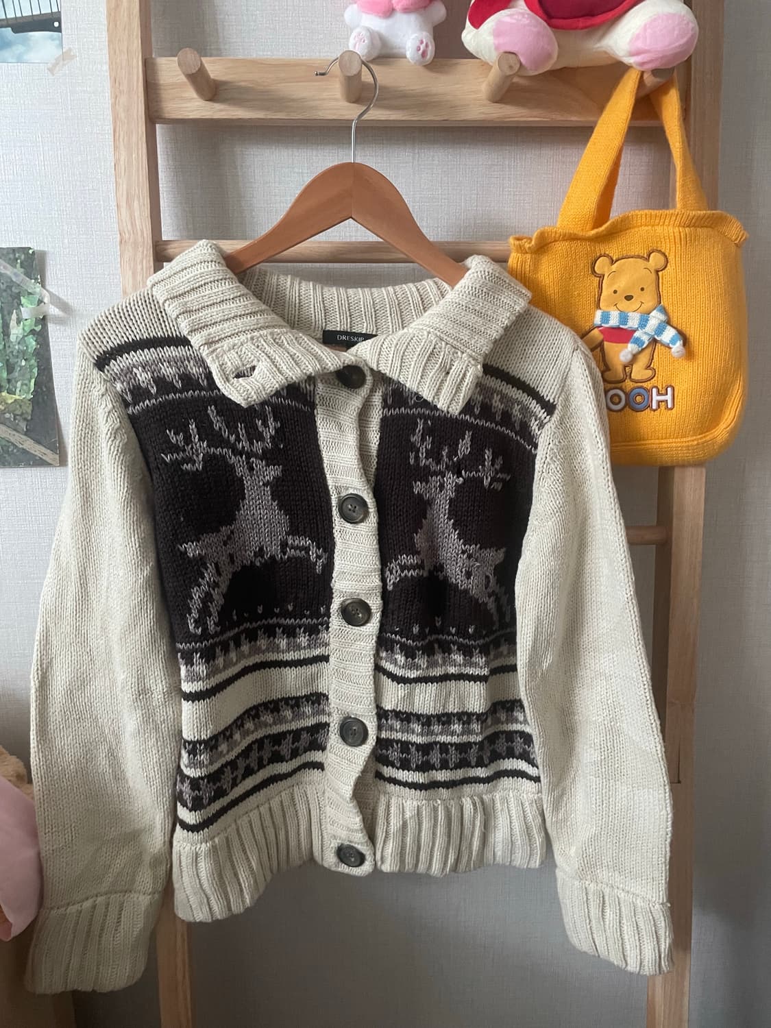 모리걸 빈티지 노르딕 가디건  상품이미지2