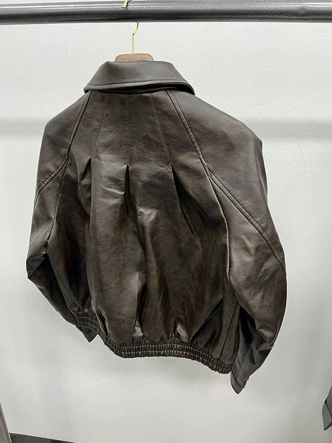 마조네 비건레더 블루종  상품이미지8