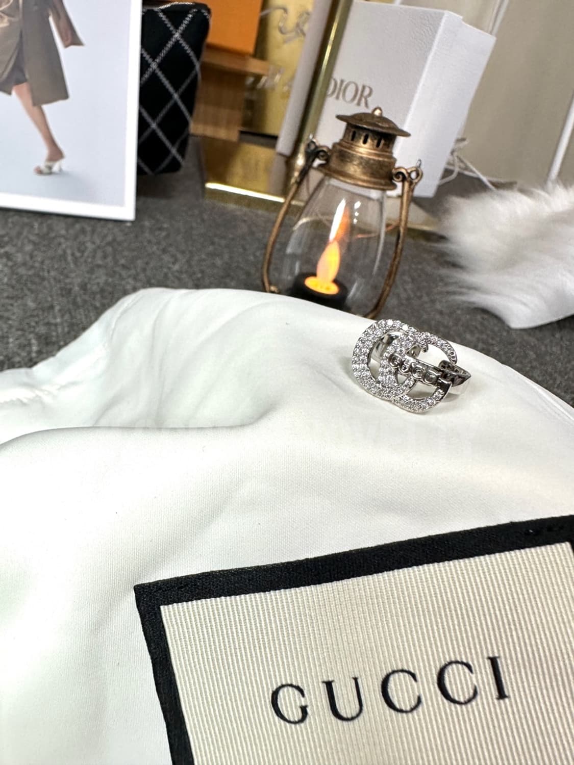 구찌 이니셜 반지 실버 상품이미지1