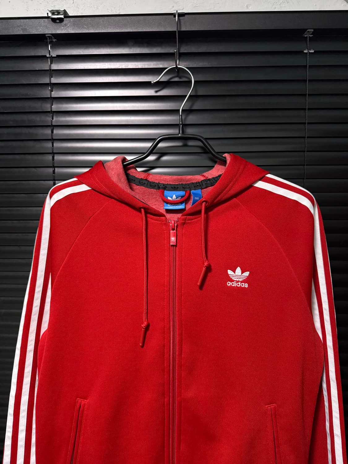 아디다스 후드 후디 져지 저지 트랙탑 집업 레드 빨강 95 M 파이어버드 상품이미지3