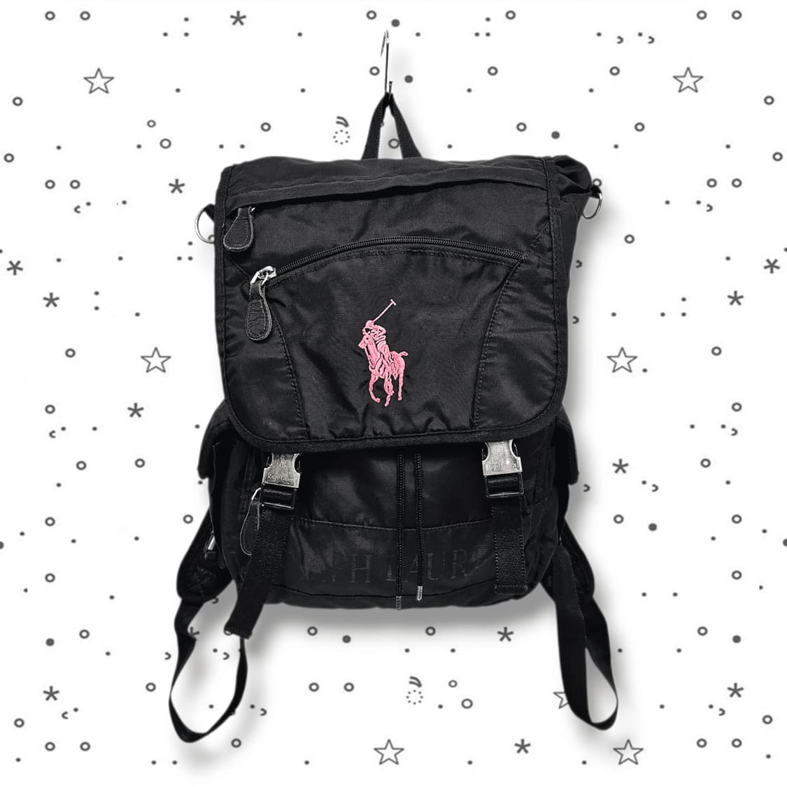 POLO 폴로 랄프로렌 핑크 포니 나일론 복조리 백팩 상품이미지1