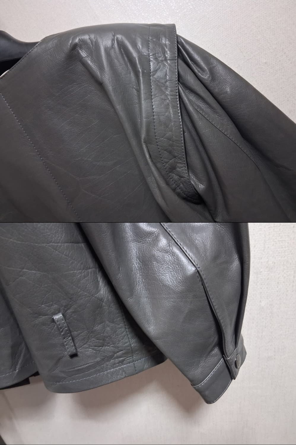 일본빈티지 Vino Deporte 가오리핏 레트로 양가죽쟈켓 5566 가 상품이미지7