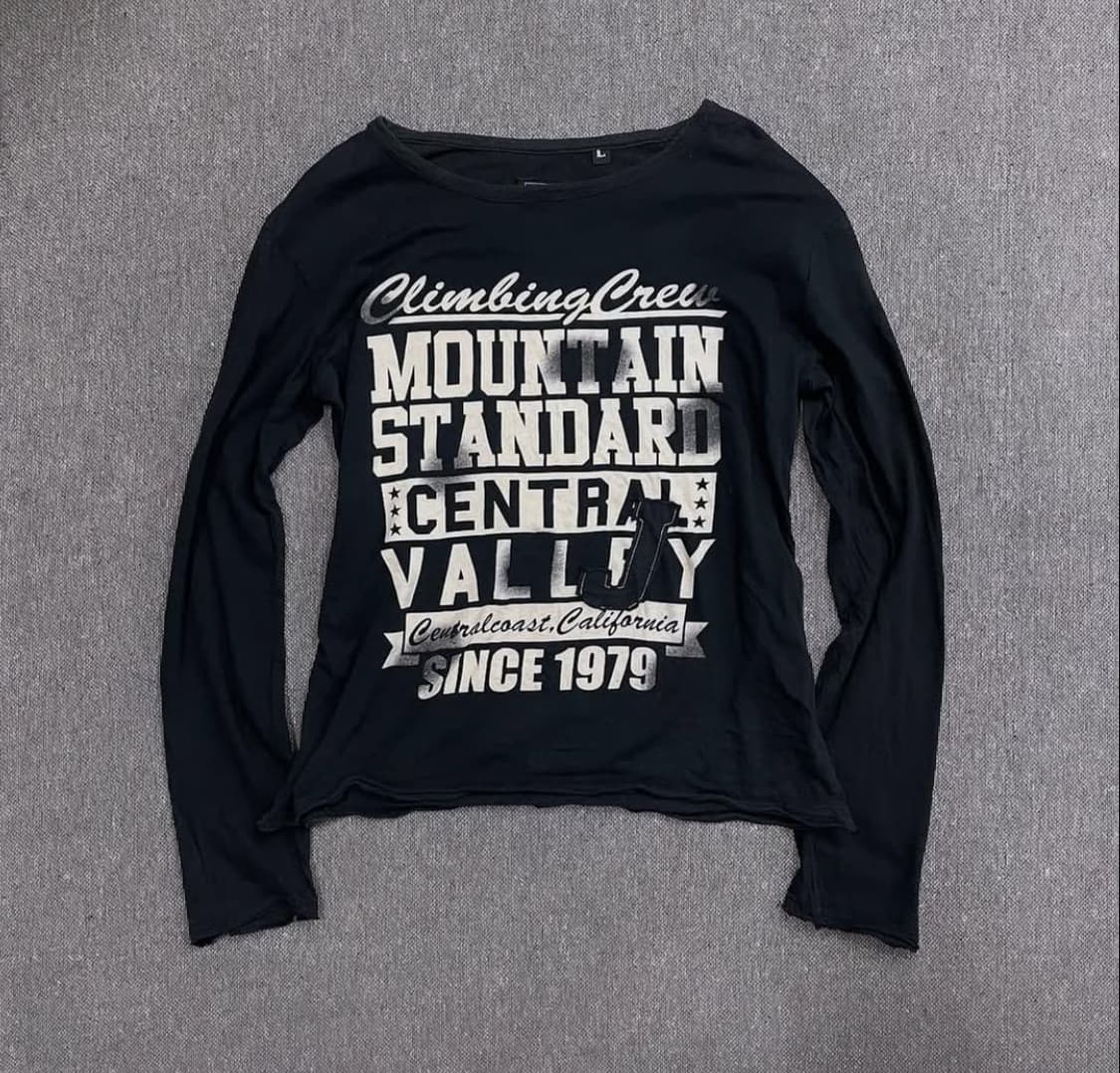 JADISS slim fit lettering long sleeve 상품이미지4