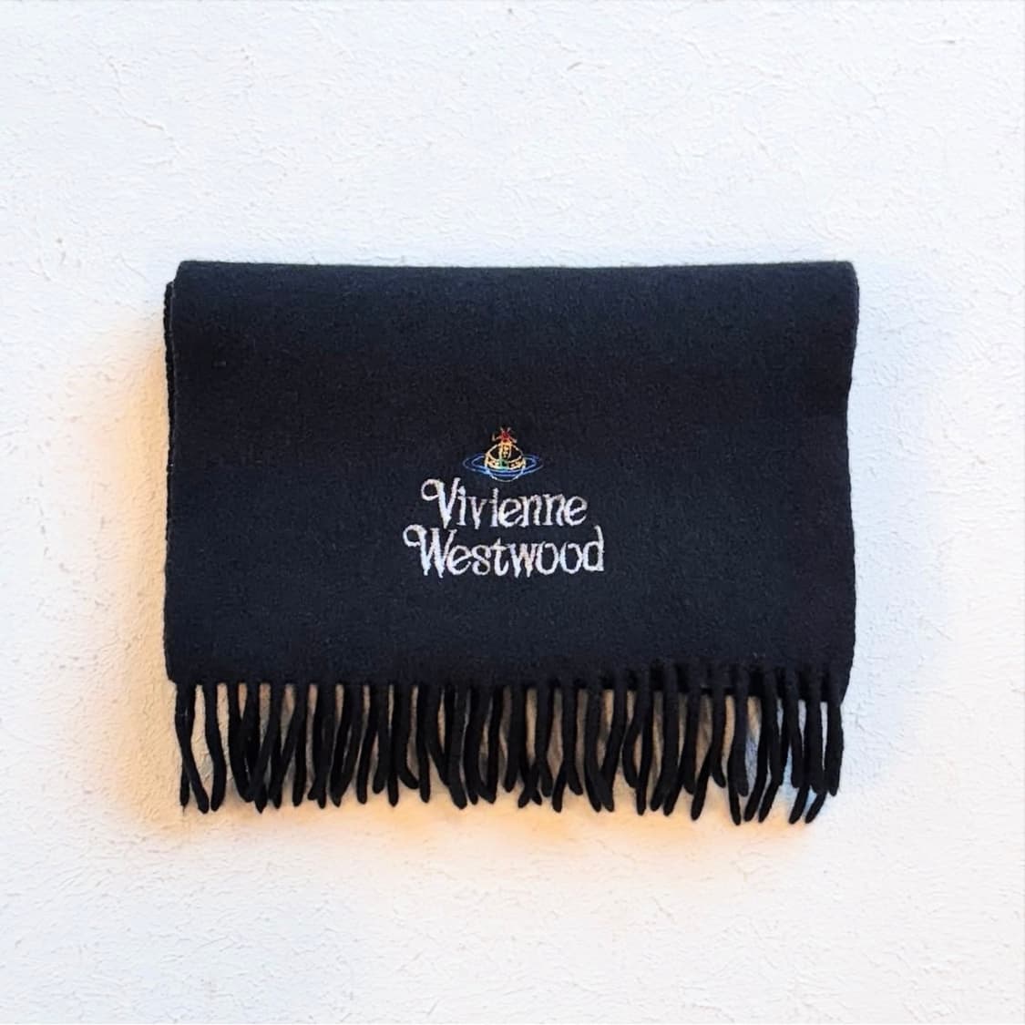 비비안웨스트우드 블랙 울 머플러 상품이미지1