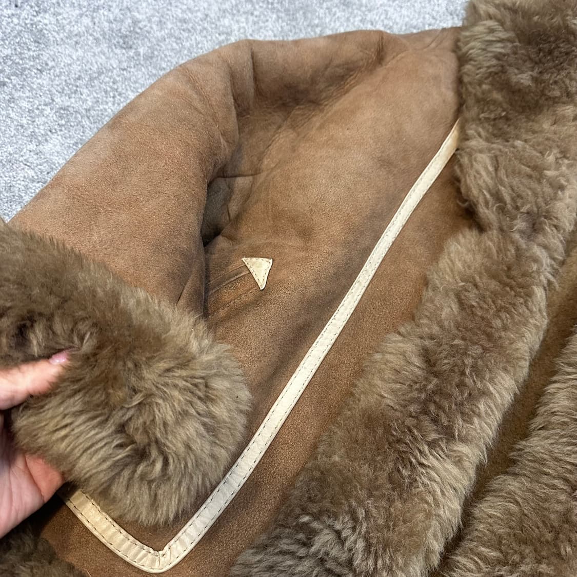 빈티지 브라운 퍼 무스탕 자켓M 상품이미지3
