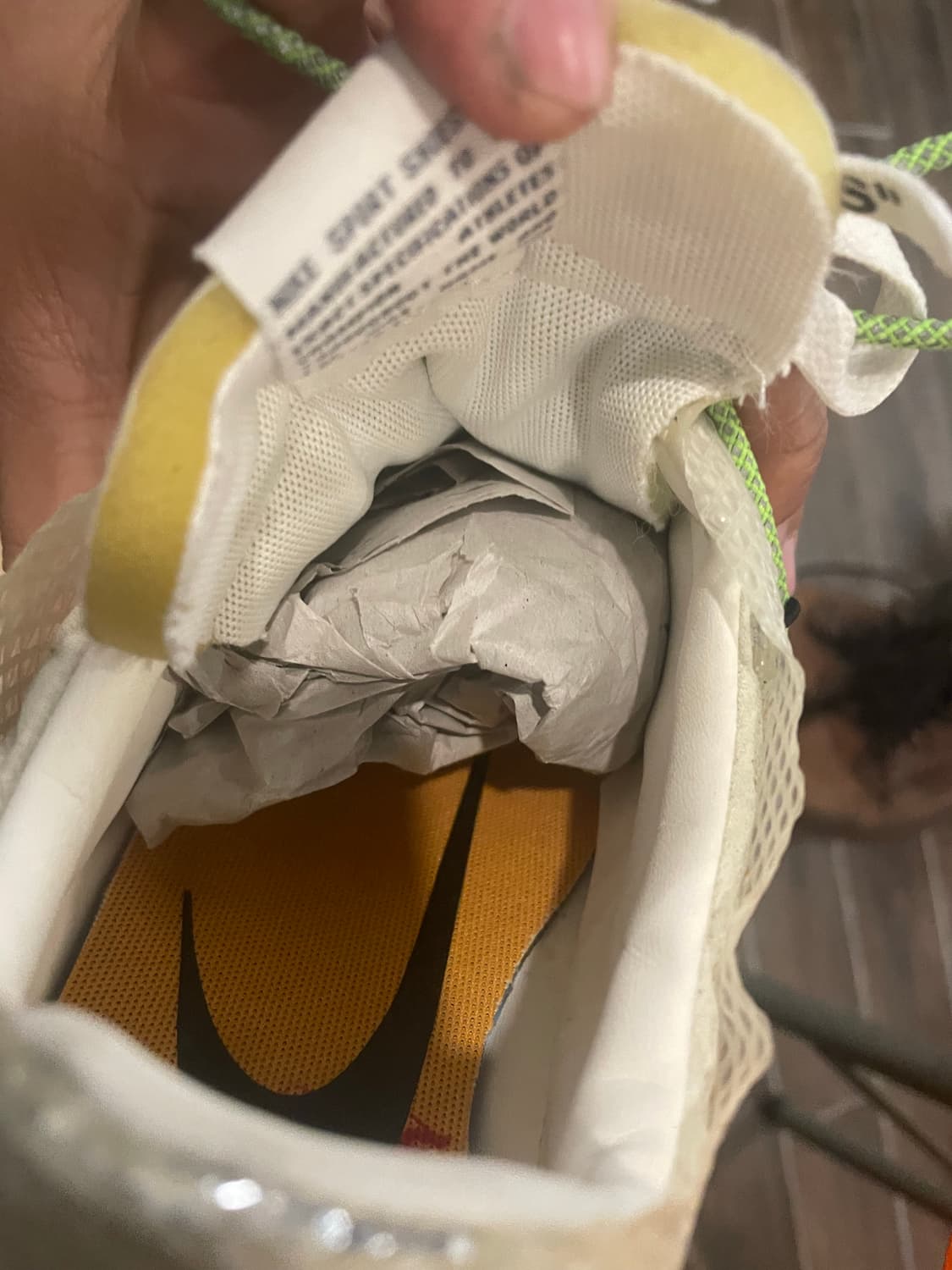 나이키 x 오프화이트 와플 레이서 흰색  상품이미지3