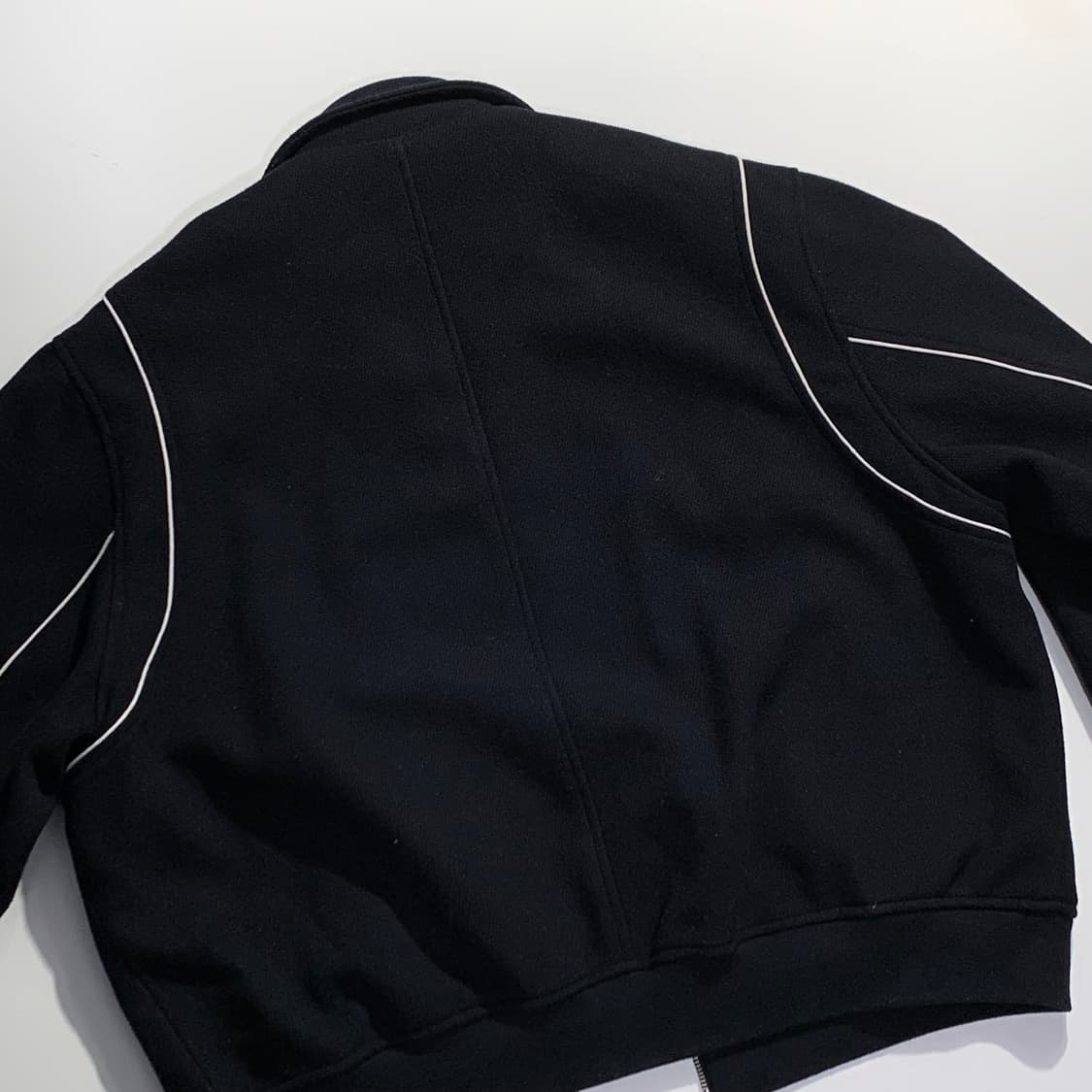 키뮤어 울 바시티 블루종 자켓 상품이미지3