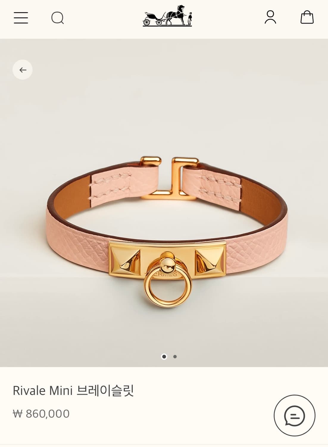 에르메스 가죽 팔찌 Rivale Mini 브레이슬릿 상품이미지1