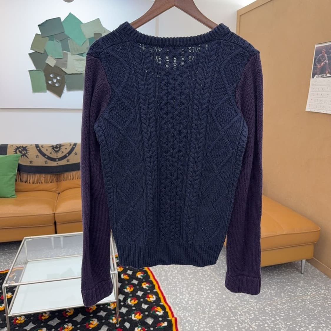 유니클로X JW앤더슨 모던캐주얼 울혼방 꽈배기 니트 L C08371 상품이미지4