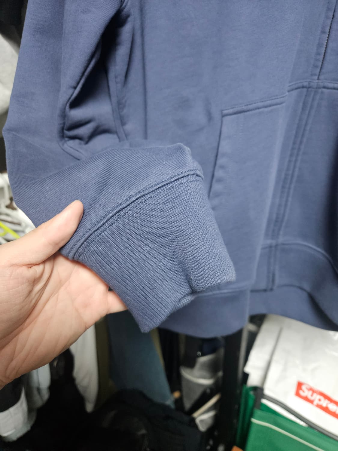 [L] 팔라스 트라이퍼프 프린트 집업 후드 네이비 - 23SS 상품이미지5