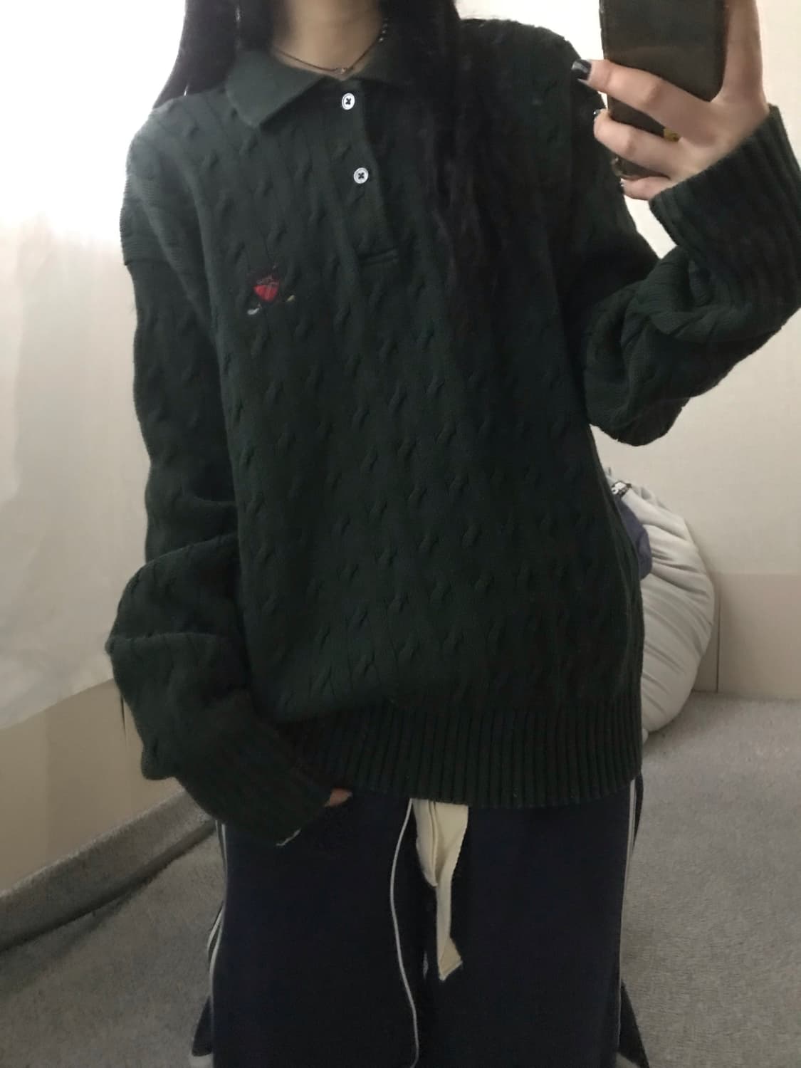 폴로 그린 케이블 카라니트 상품이미지6