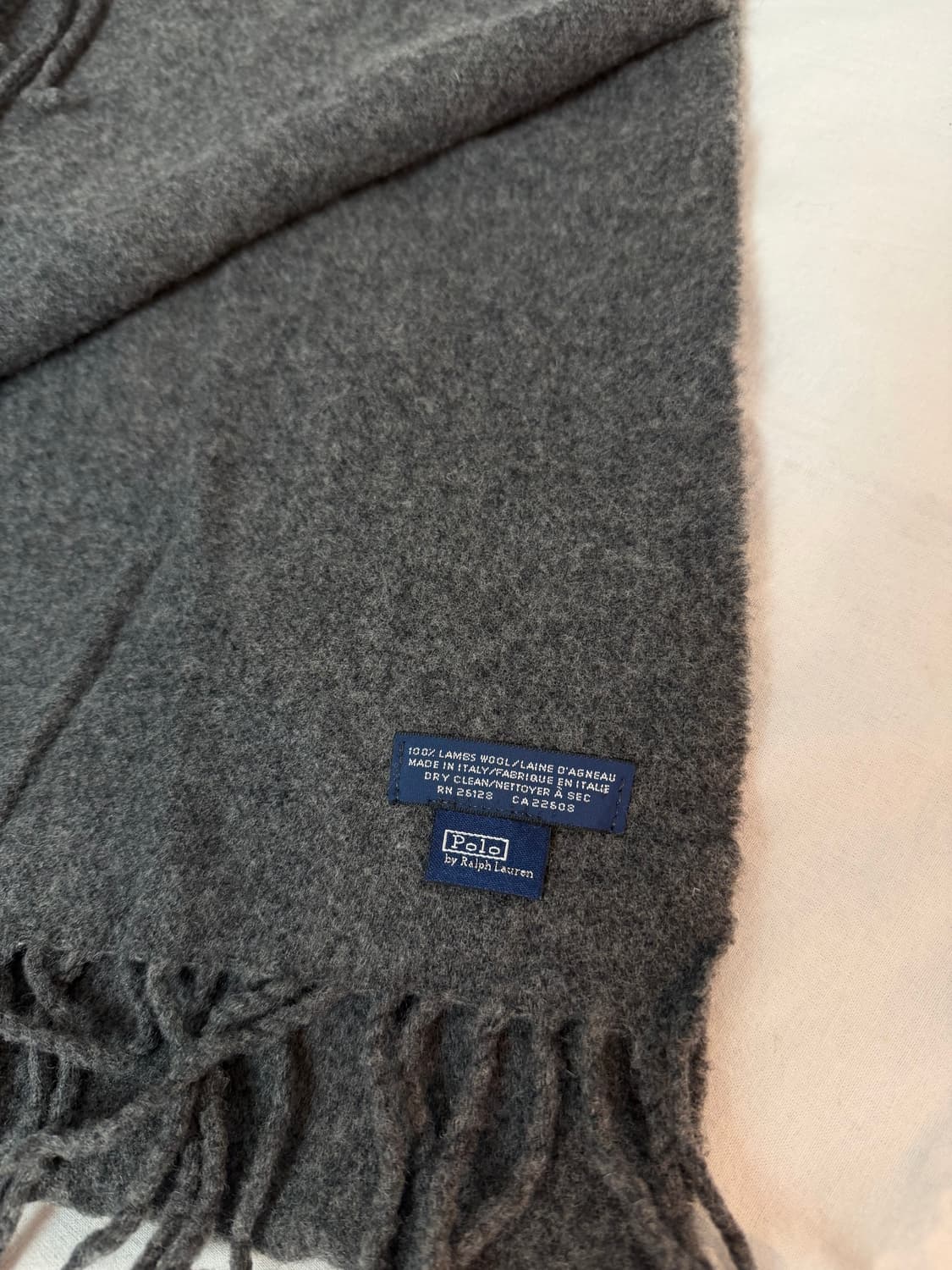 폴로 랄프로렌 포니로고 그레이 울 머플러 상품이미지3