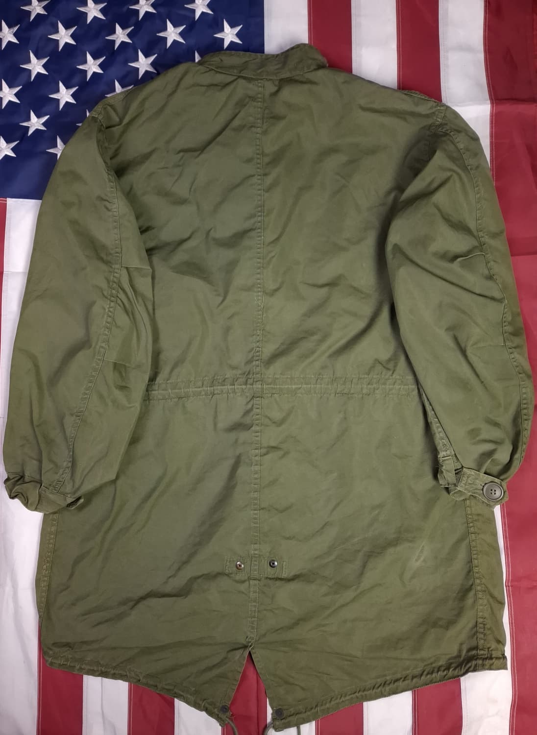 오리지날 미군 M-65 개파카 후드 천엽내피 스몰 사이즈 풀셋트 상품이미지9