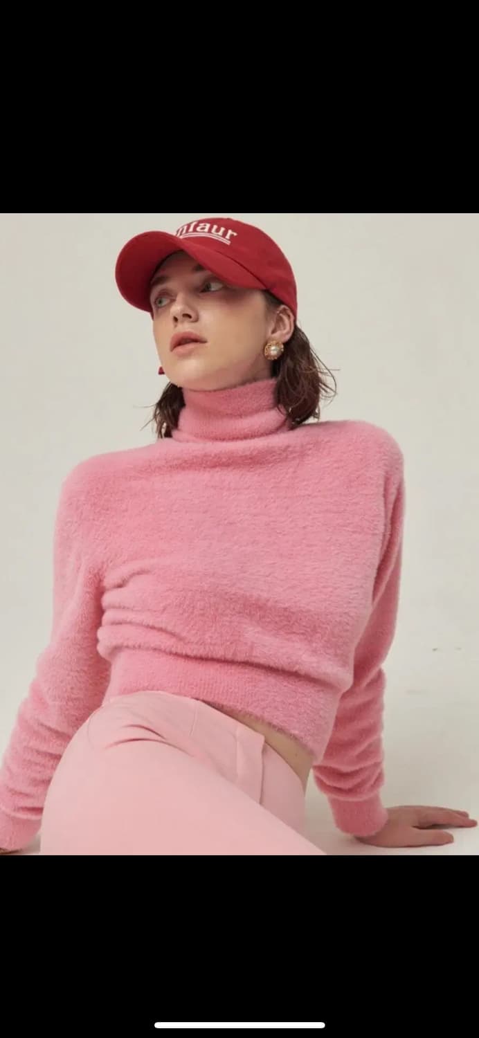 더센토르 softia 풀오버 니트탑 핑크 상품이미지3